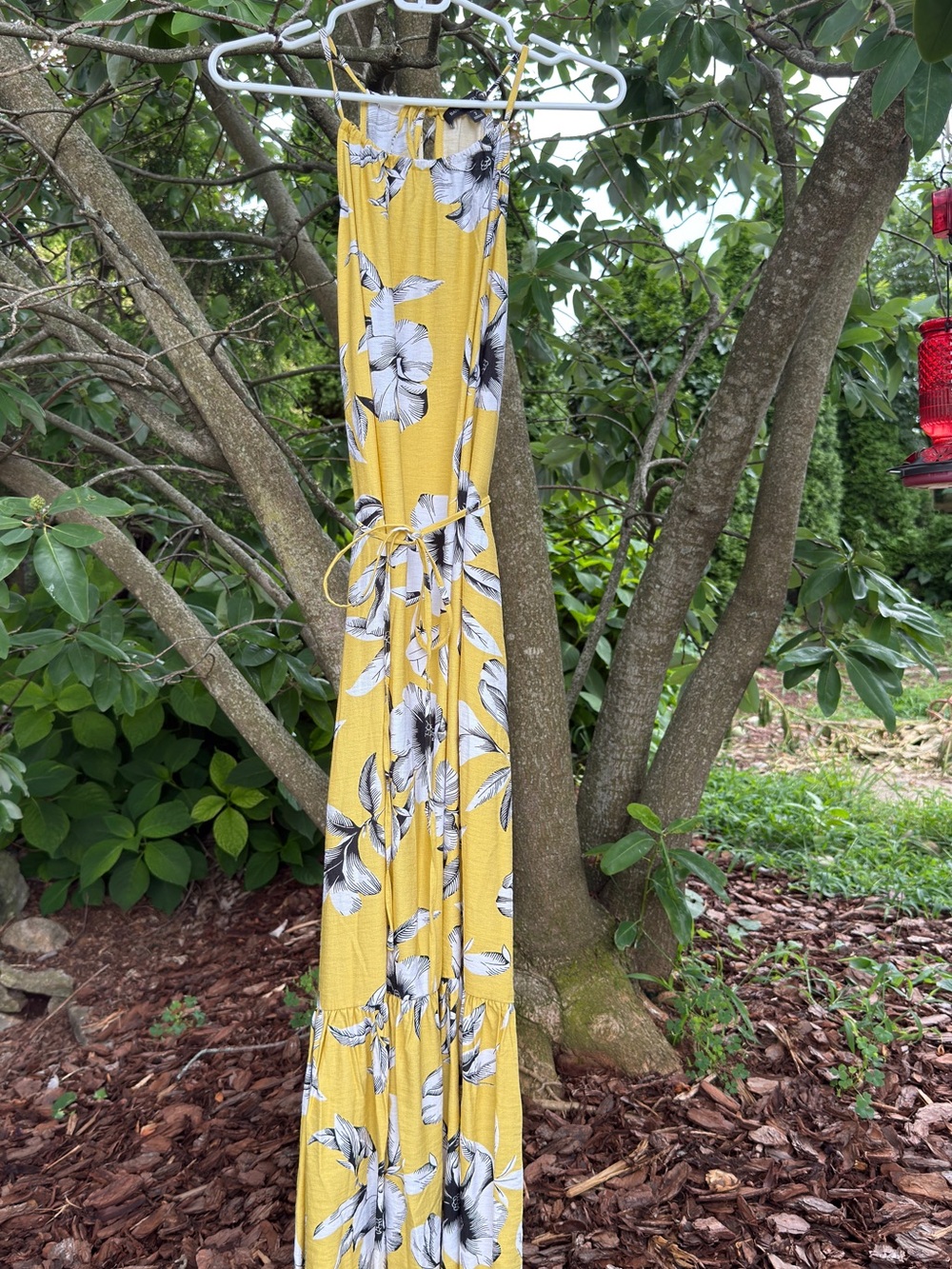 Banana Republic Yellow Floral Print Maxi Dress